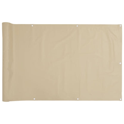 vidaXL Balcony Screen Beige 120x400 cm Oxford Fabric