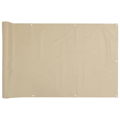 vidaXL Balcony Screen Beige 120x600 cm Oxford Fabric