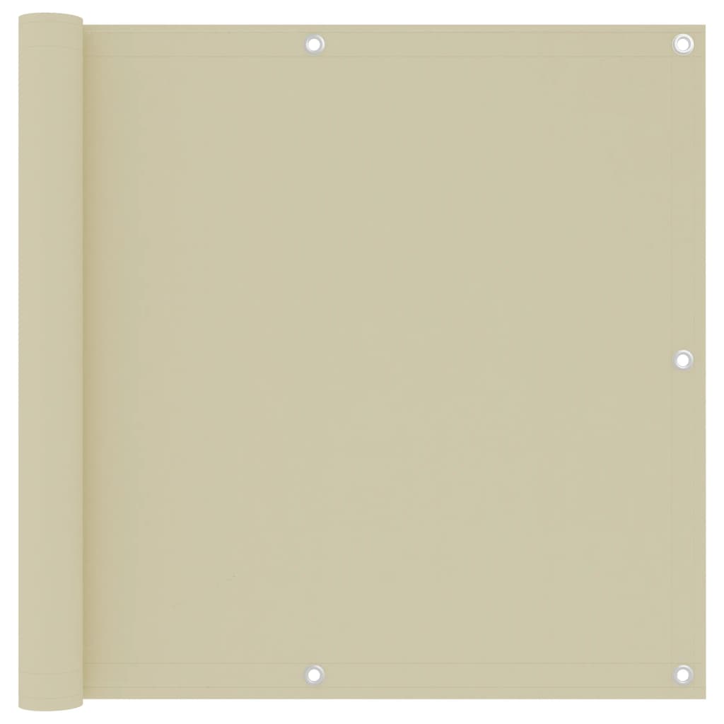 134952 vidaXL Balcony Screen Cream 90x300 cm Oxford Fabric