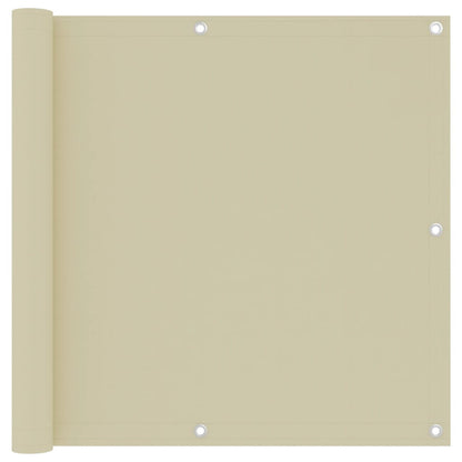 134952 vidaXL Balcony Screen Cream 90x300 cm Oxford Fabric