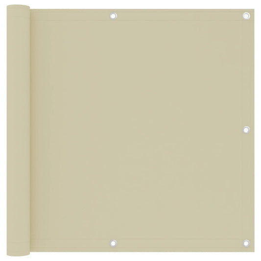 134952 vidaXL Balcony Screen Cream 90x300 cm Oxford Fabric