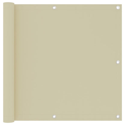 vidaXL Balcony Screen Cream 90x500 cm Oxford Fabric