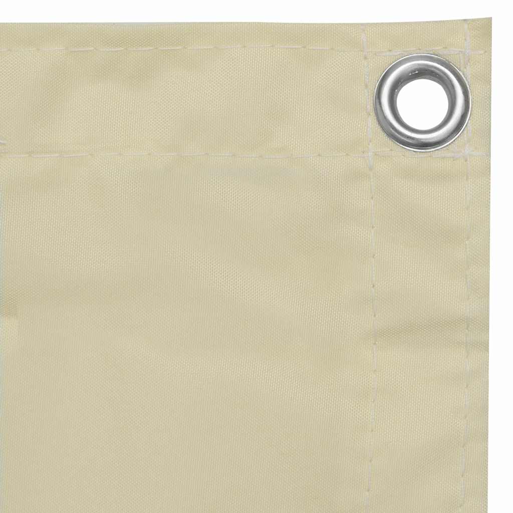134954 vidaXL Balcony Screen Cream 90x500 cm Oxford Fabric