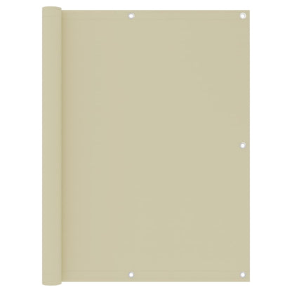 vidaXL Balcony Screen Cream 120x400 cm Oxford Fabric