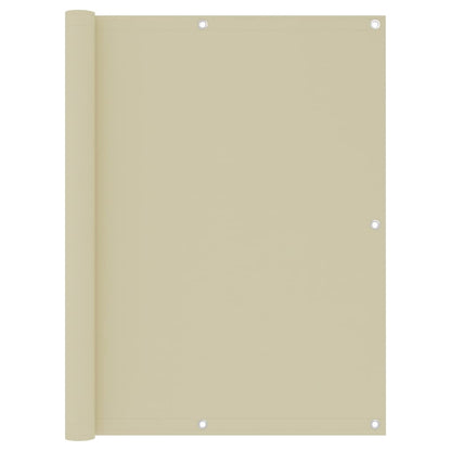 134958 vidaXL Balcony Screen Cream 120x500 cm Oxford Fabric