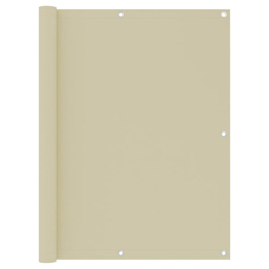 134958 vidaXL Balcony Screen Cream 120x500 cm Oxford Fabric