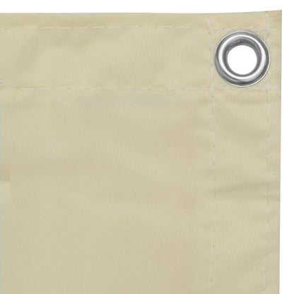134958 vidaXL Balcony Screen Cream 120x500 cm Oxford Fabric