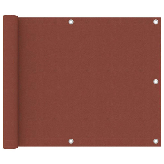 134972 vidaXL Balcony Screen Terracotta 75x300 cm Oxford Fabric