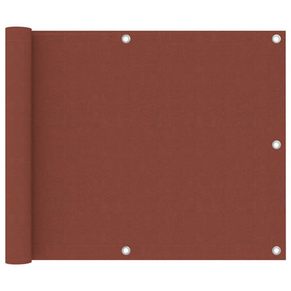 vidaXL Balcony Screen Terracotta 75x500 cm Oxford Fabric