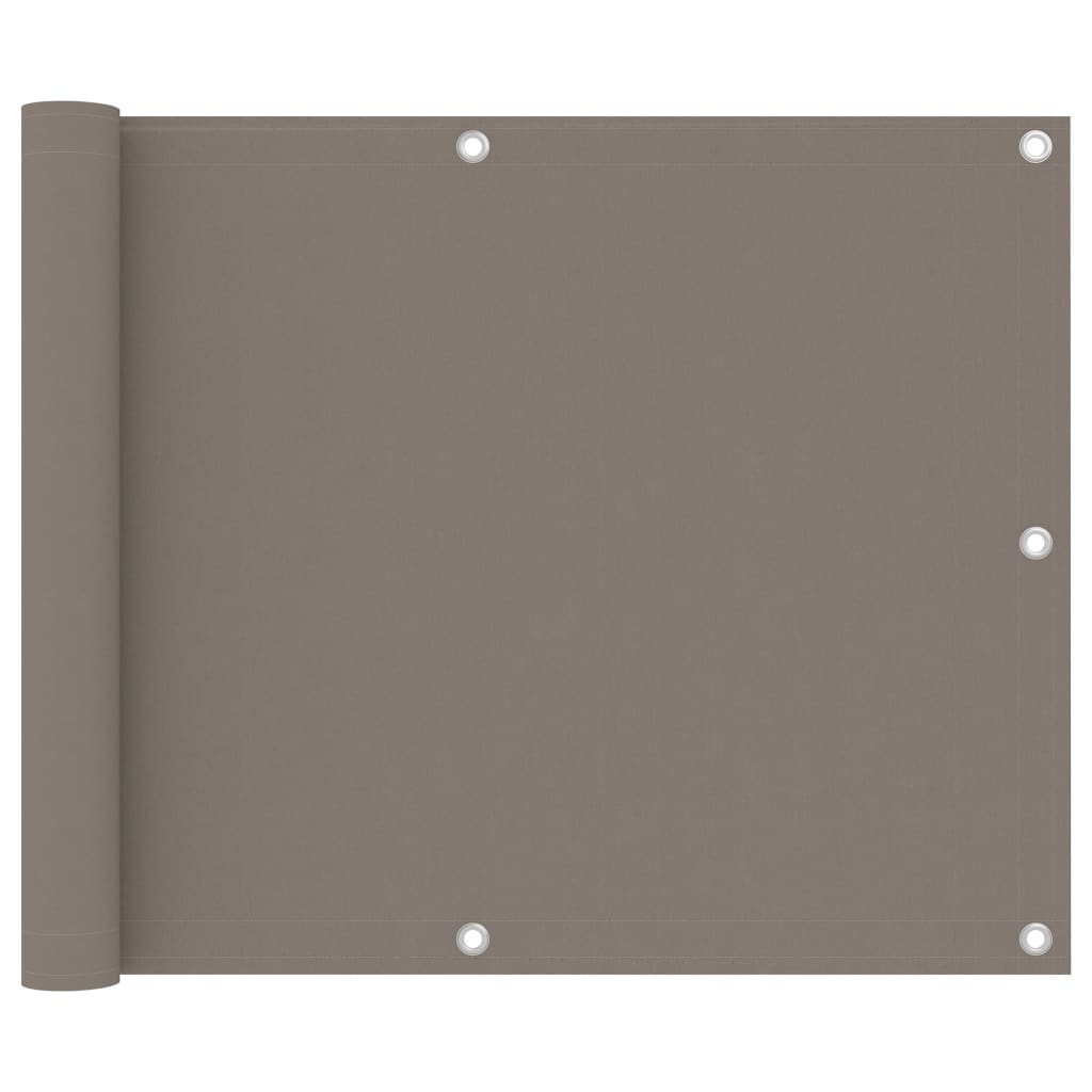 vidaXL Balcony Screen Taupe 75x300 cm Oxford Fabric