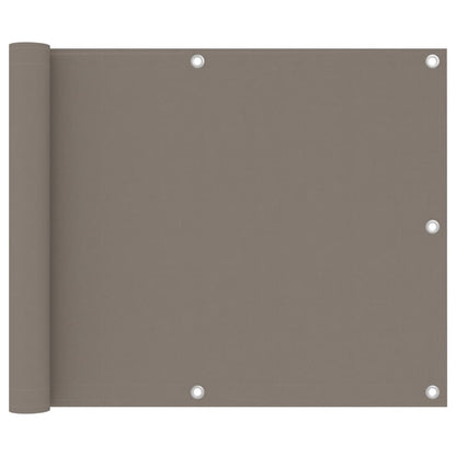 vidaXL Balcony Screen Taupe 75x300 cm Oxford Fabric