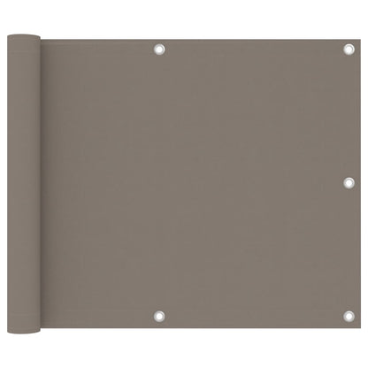 vidaXL Balcony Screen Taupe 75x400 cm Oxford Fabric