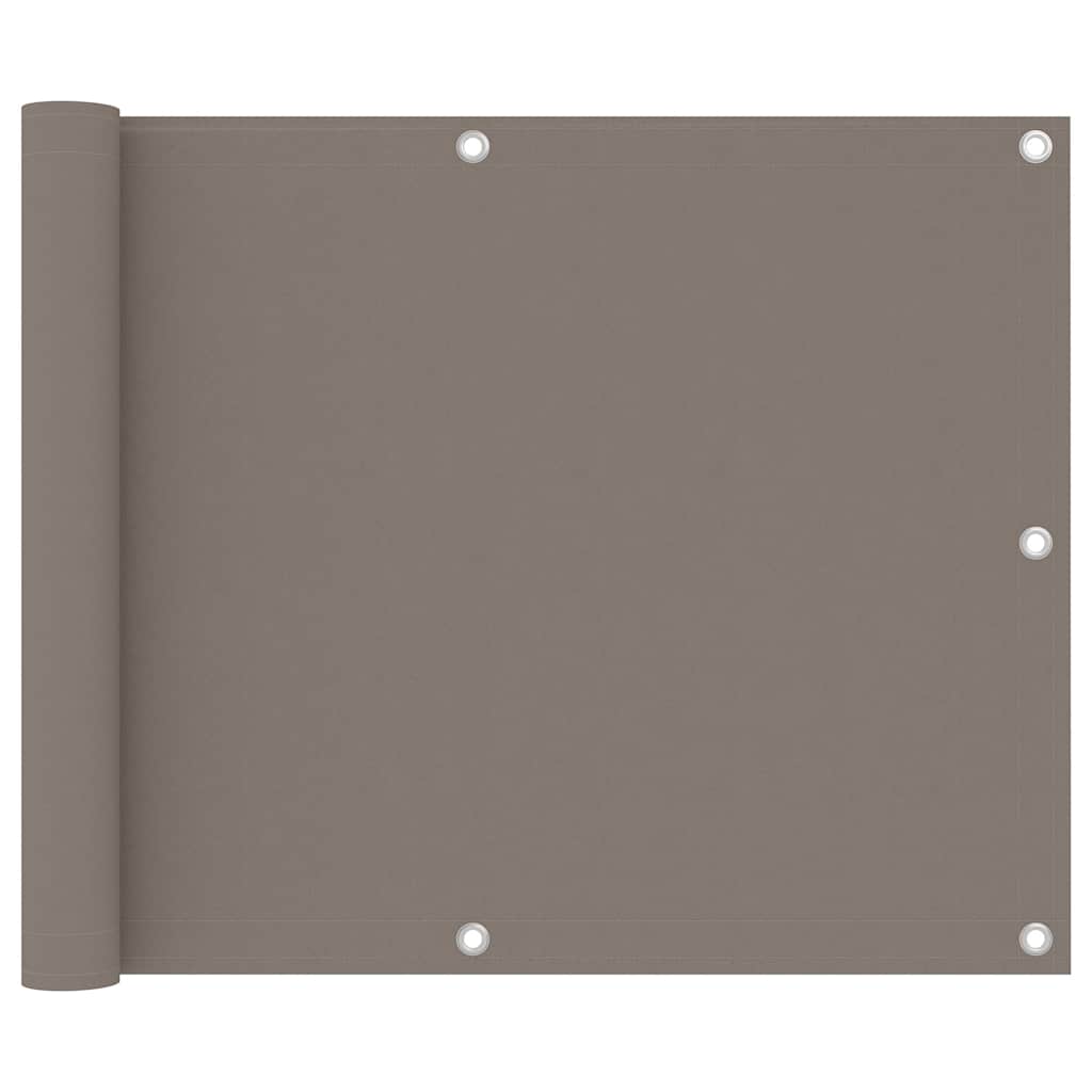 134985 vidaXL Balcony Screen Taupe 75x400 cm Oxford Fabric