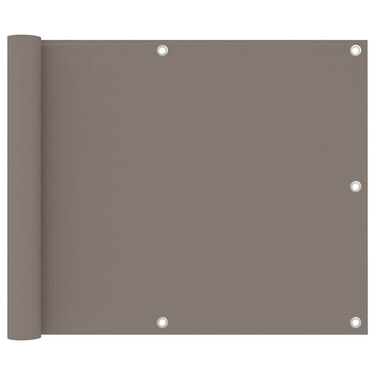 134985 vidaXL Balcony Screen Taupe 75x400 cm Oxford Fabric
