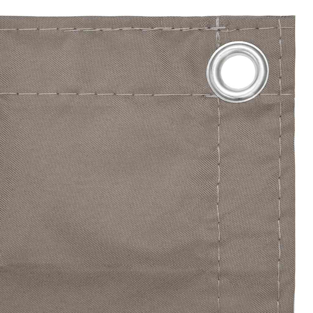 134985 vidaXL Balcony Screen Taupe 75x400 cm Oxford Fabric