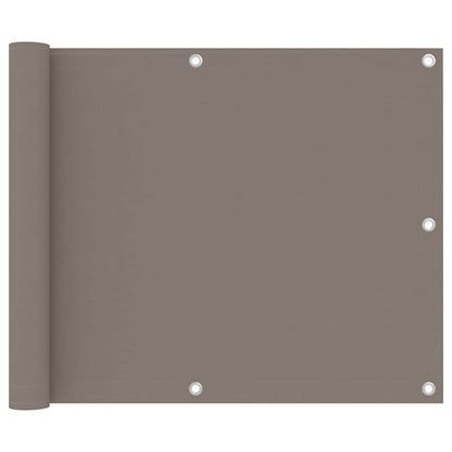 vidaXL Balcony Screen Taupe 75x600 cm Oxford Fabric