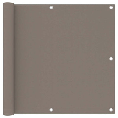 134990 vidaXL Balcony Screen Taupe 90x500 cm Oxford Fabric
