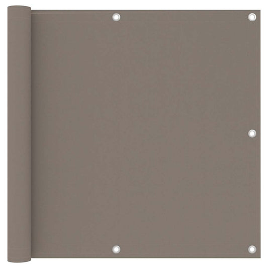 134990 vidaXL Balcony Screen Taupe 90x500 cm Oxford Fabric