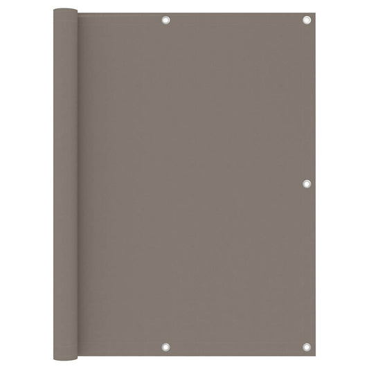 134993 vidaXL Balcony Screen Taupe 120x400 cm Oxford Fabric