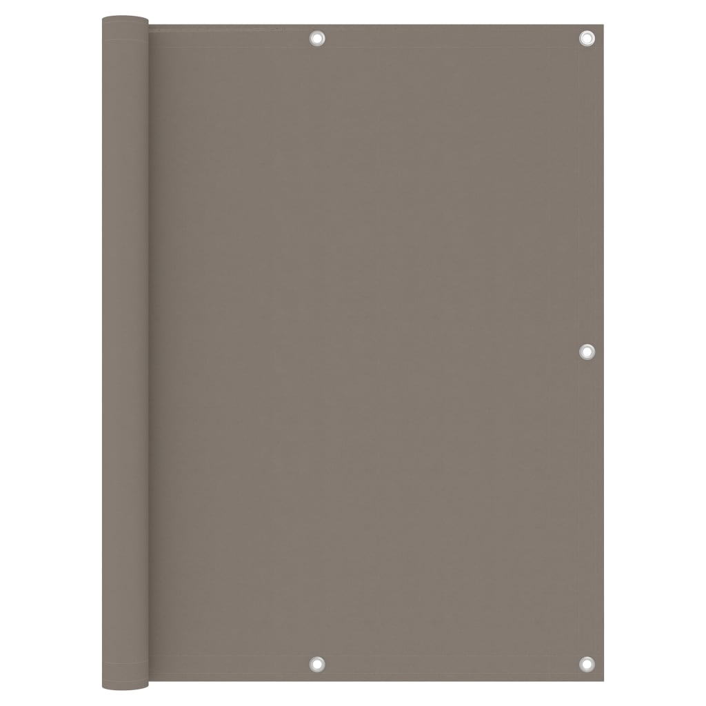 vidaXL Balcony Screen Taupe 120x500 cm Oxford Fabric