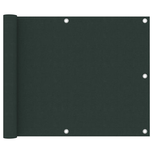 vidaXL Balcony Screen Dark Green 75x300 cm Oxford Fabric