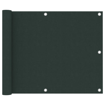 vidaXL Balcony Screen Dark Green 75x400 cm Oxford Fabric