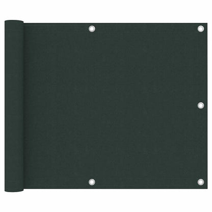 134998 vidaXL Balcony Screen Dark Green 75x500 cm Oxford Fabric