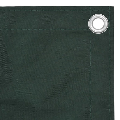 134998 vidaXL Balcony Screen Dark Green 75x500 cm Oxford Fabric