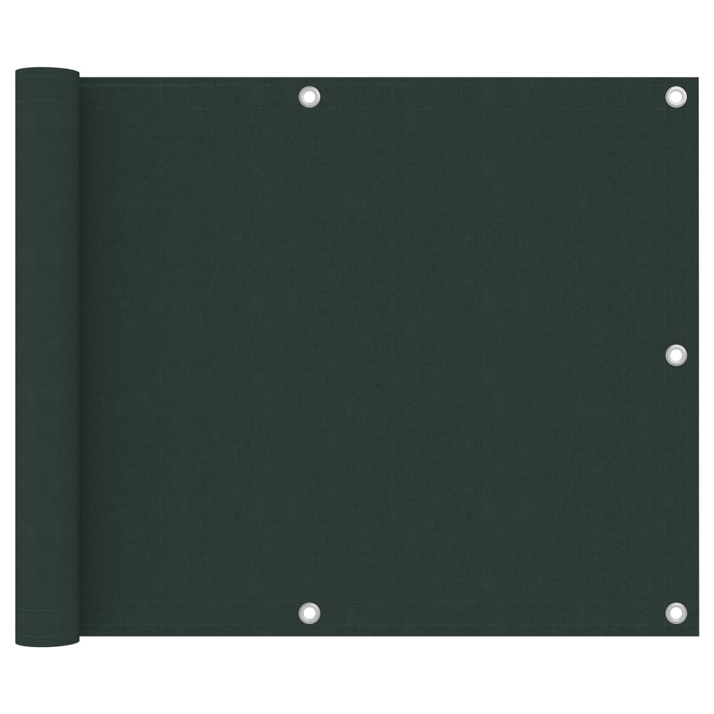 vidaXL Balcony Screen Dark Green 75x600 cm Oxford Fabric