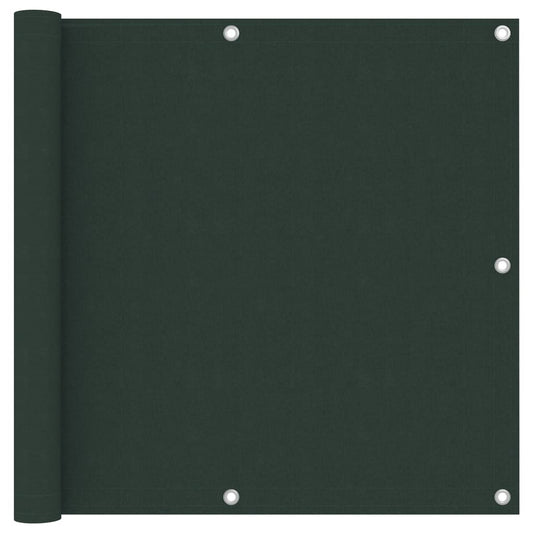 vidaXL Balcony Screen Dark Green 90x300 cm Oxford Fabric