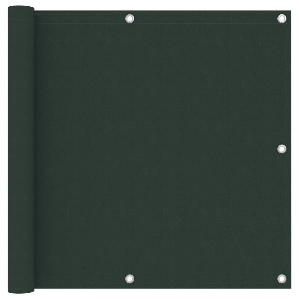 vidaXL Balcony Screen Dark Green 90x400 cm Oxford Fabric