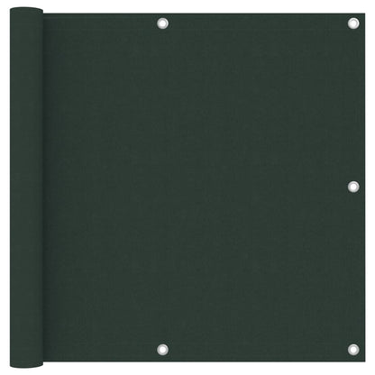 vidaXL Balcony Screen Dark Green 90x500 cm Oxford Fabric