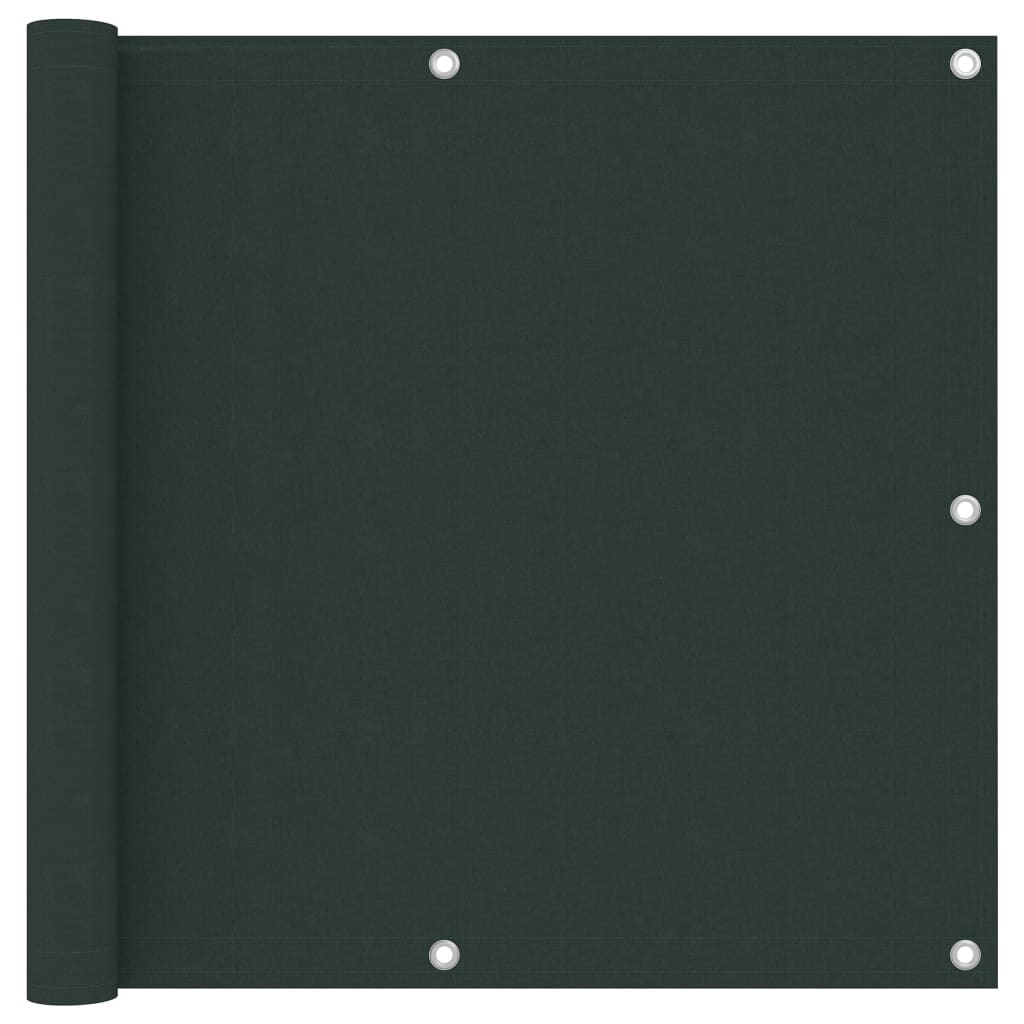 vidaXL Balcony Screen Dark Green 90x600 cm Oxford Fabric