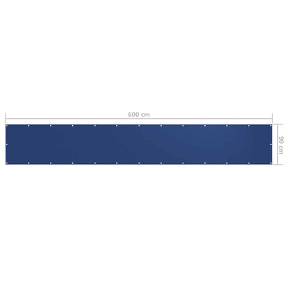 vidaXL Balcony Screen Blue 90x600 cm Oxford Fabric
