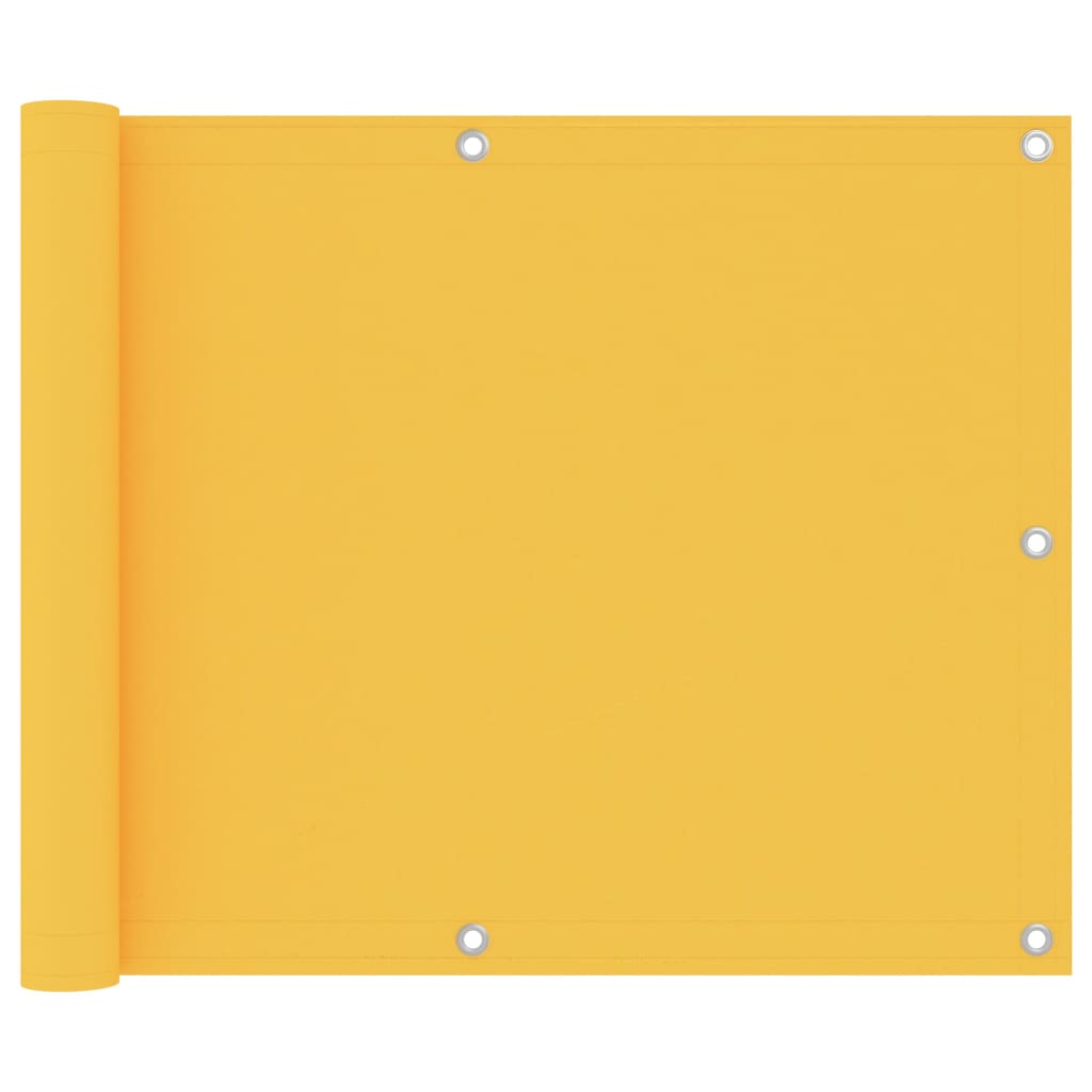 vidaXL Balcony Screen Yellow 75x300 cm Oxford Fabric