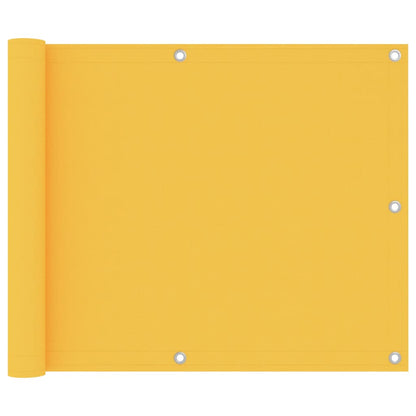 135023 vidaXL Balcony Screen Yellow 75x600 cm Oxford Fabric