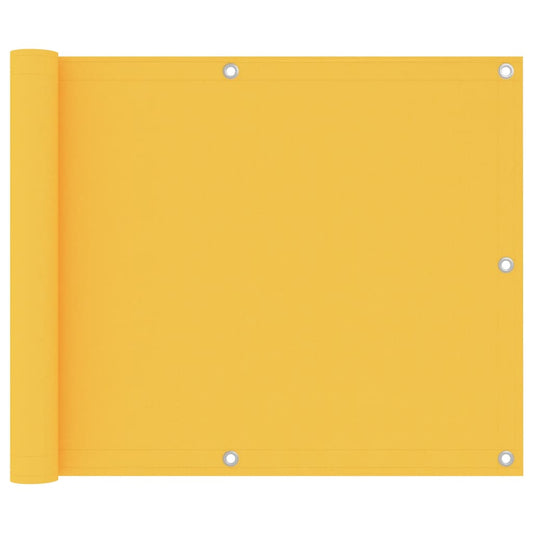 135023 vidaXL Balcony Screen Yellow 75x600 cm Oxford Fabric