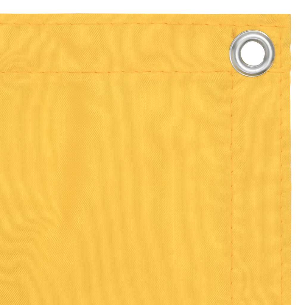 135023 vidaXL Balcony Screen Yellow 75x600 cm Oxford Fabric