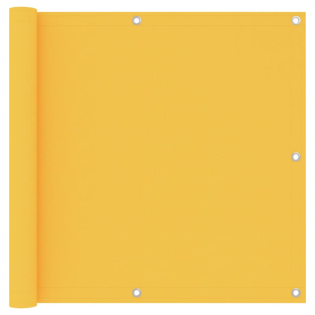 vidaXL Balcony Screen Yellow 90x400 cm Oxford Fabric