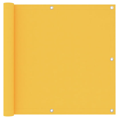 vidaXL Balcony Screen Yellow 90x500 cm Oxford Fabric