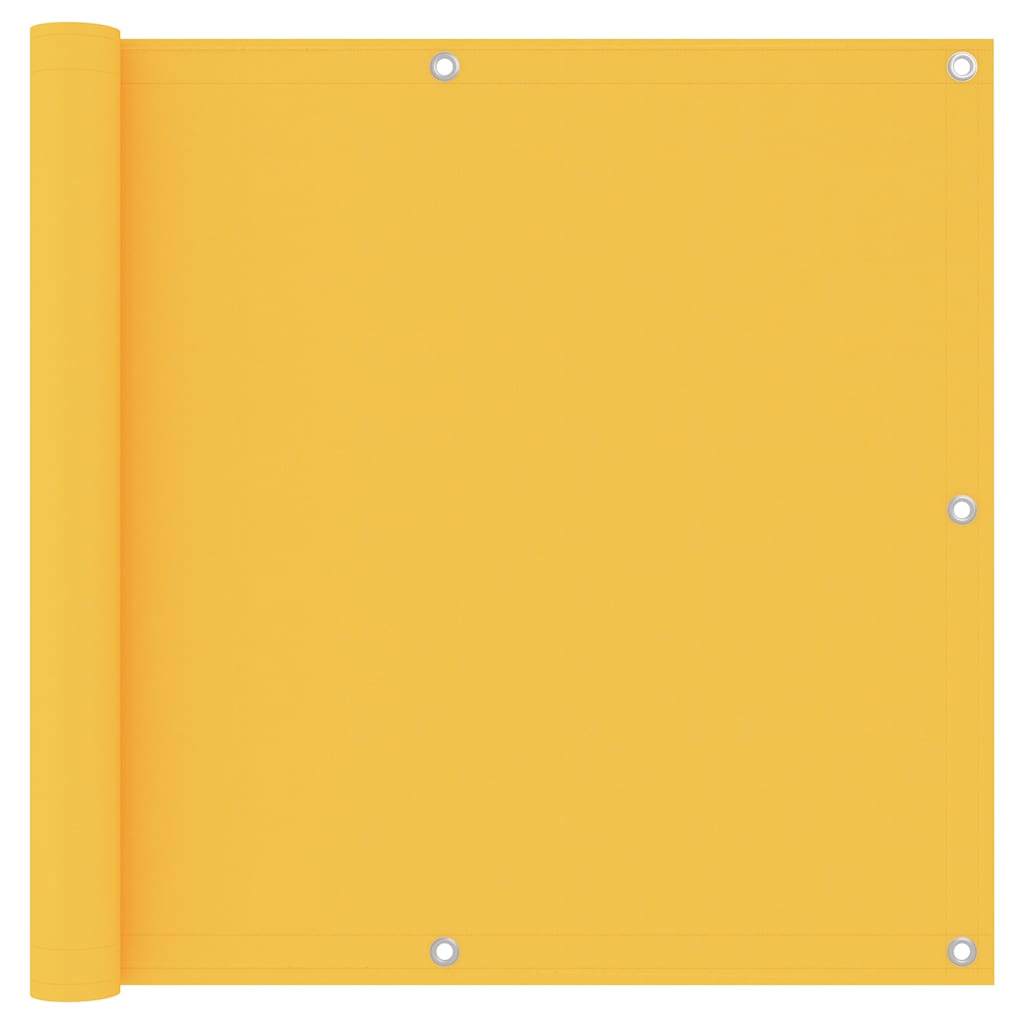135026 vidaXL Balcony Screen Yellow 90x500 cm Oxford Fabric