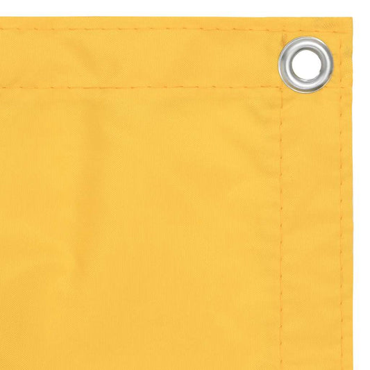 135026 vidaXL Balcony Screen Yellow 90x500 cm Oxford Fabric