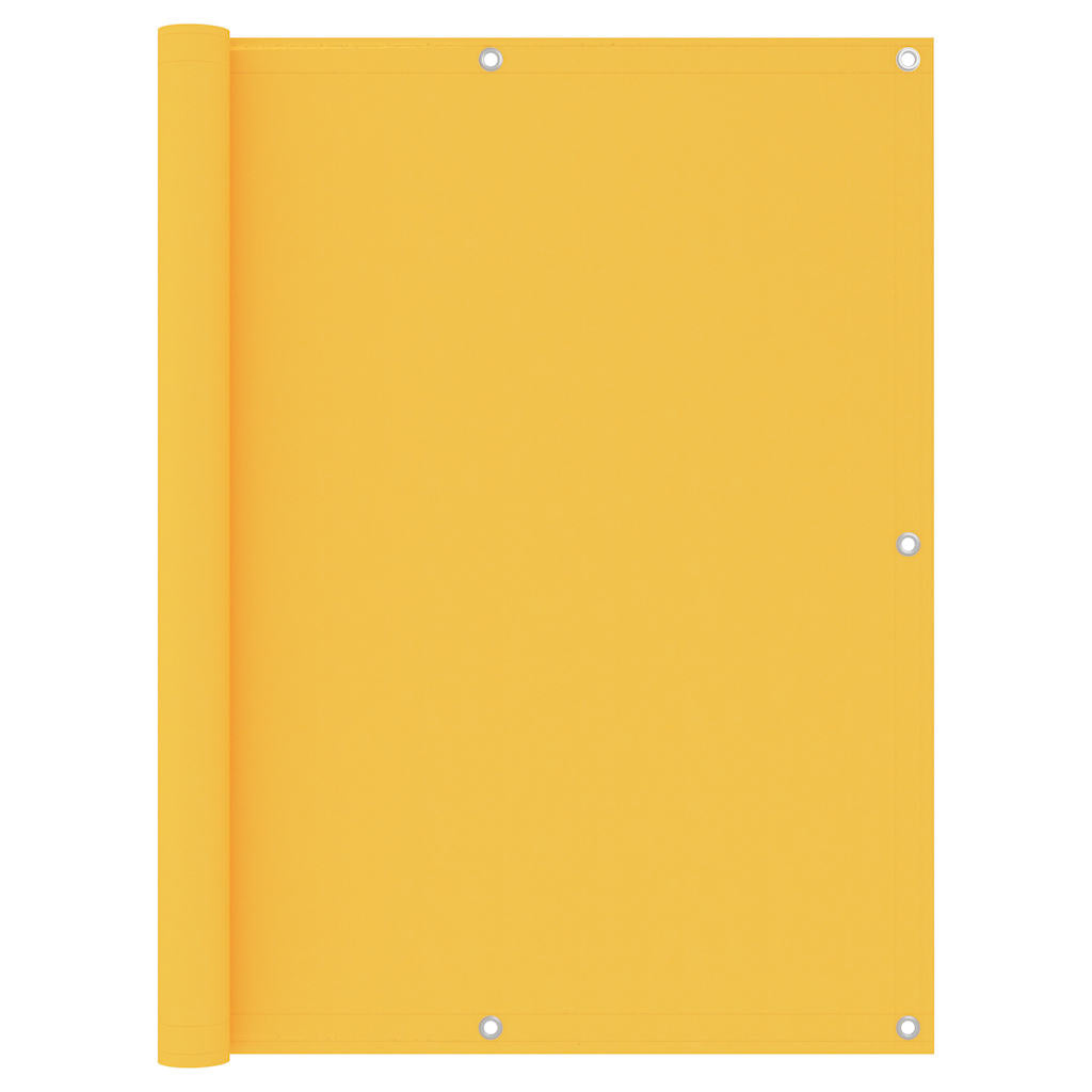 135031 vidaXL Balcony Screen Yellow 120x600 cm Oxford Fabric