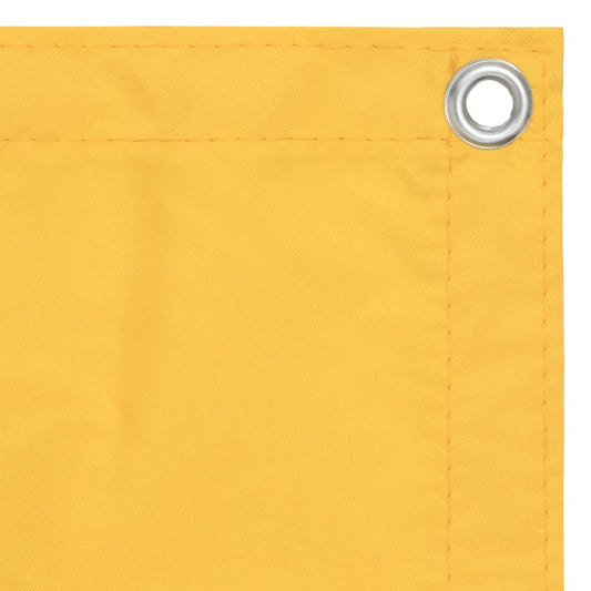 vidaXL Balcony Screen Yellow 120x600 cm Oxford Fabric