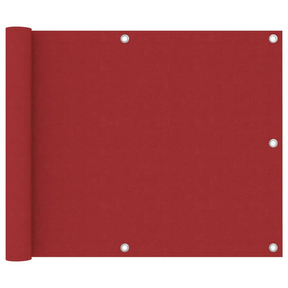 vidaXL Balcony Screen Red 75x500 cm Oxford Fabric