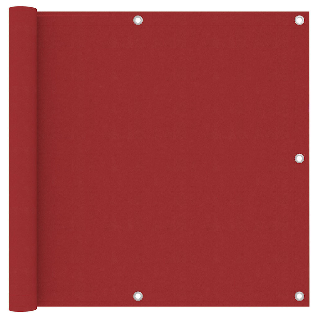 135037 vidaXL Balcony Screen Red 90x400 cm Oxford Fabric