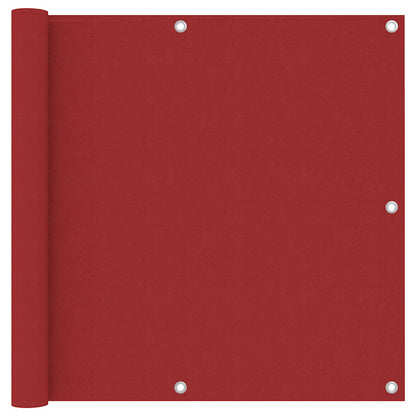 135037 vidaXL Balcony Screen Red 90x400 cm Oxford Fabric