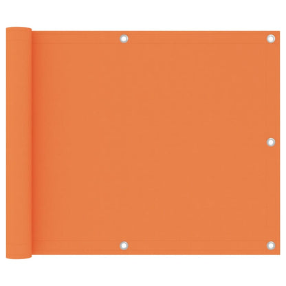 vidaXL Balcony Screen Orange 75x500 cm Oxford Fabric
