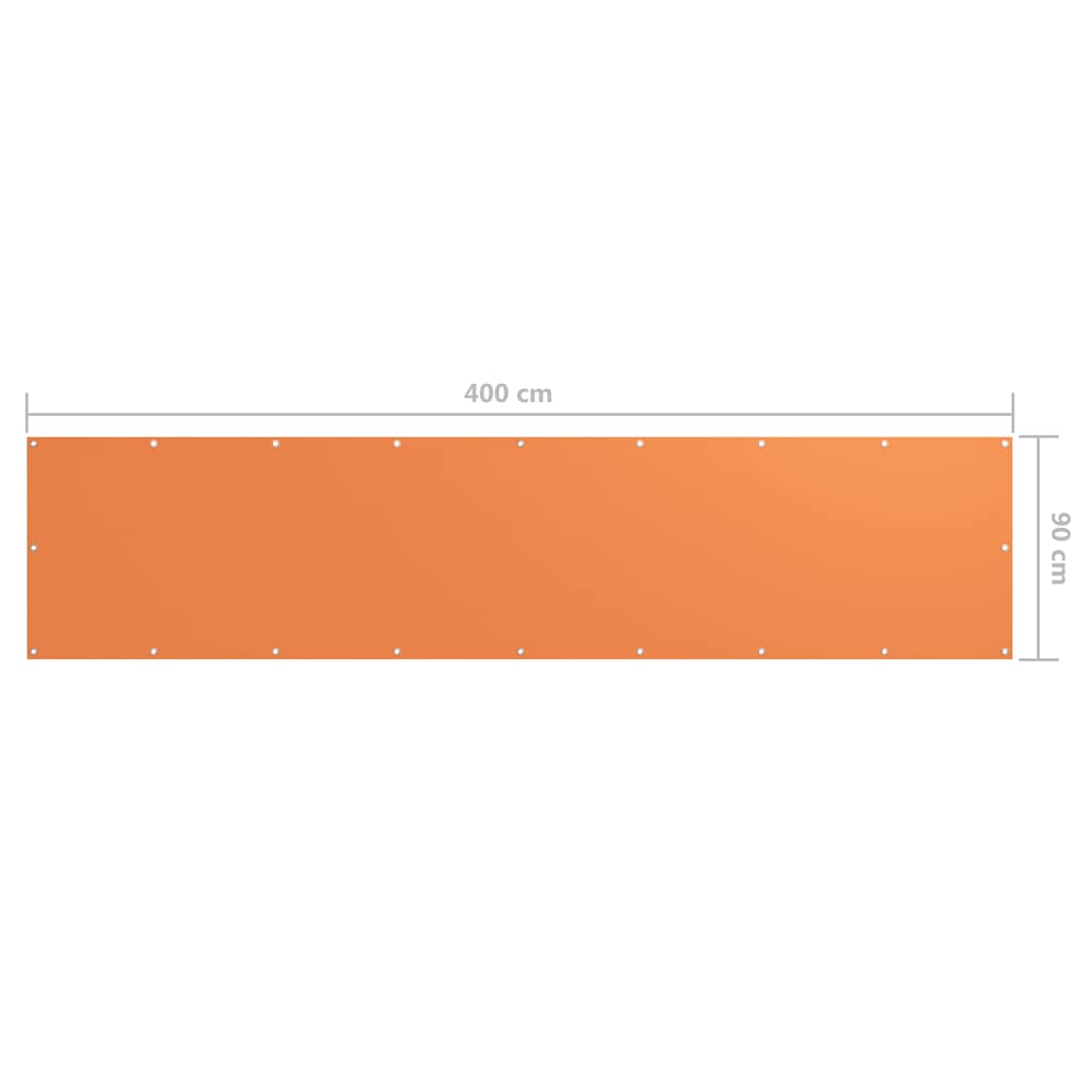 135049 vidaXL Balcony Screen Orange 90x400 cm Oxford Fabric