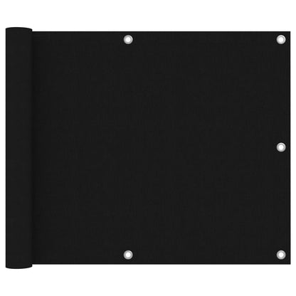 vidaXL Balcony Screen Black 75x400 cm Oxford Fabric